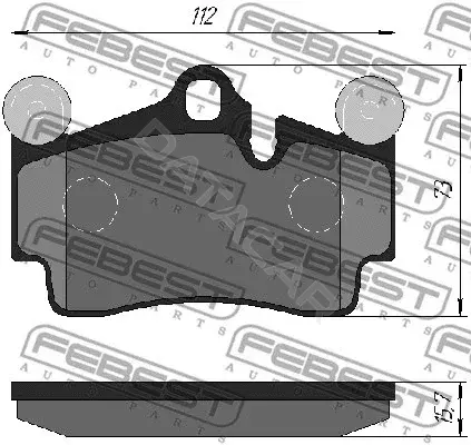 Тормозные колодки FEBEST 1701-Q7R