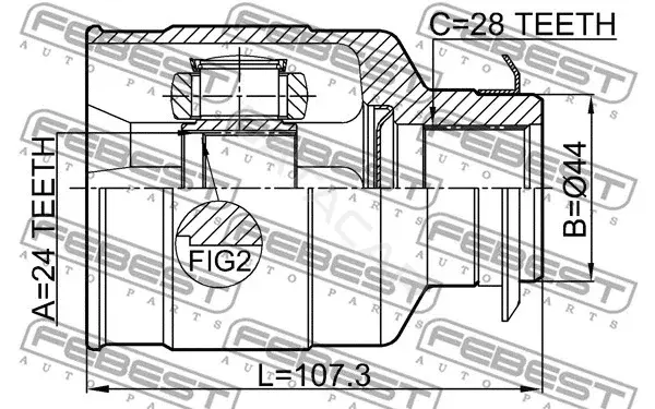 Шрус FEBEST 1211-CRE20RH