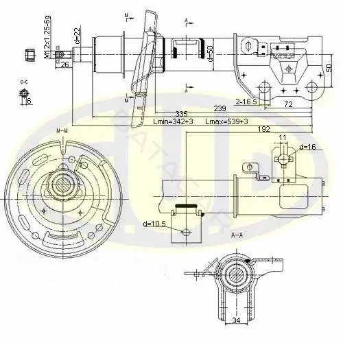 Амортизаторы GUD GSA777008