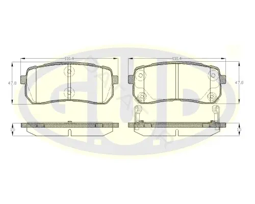 Тормозные колодки GUD GBP880176