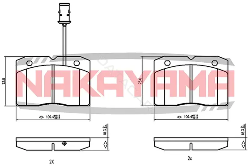 Тормозные колодки NAKAYAMA HP8185NY