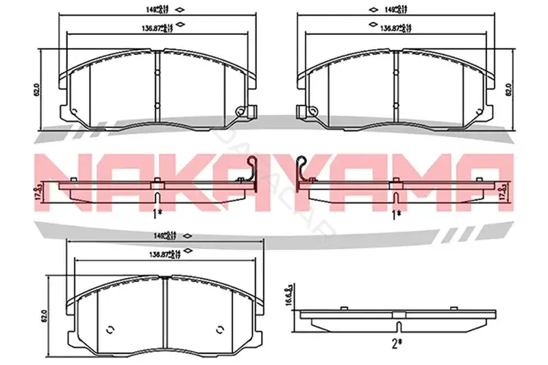 Тормозные колодки NAKAYAMA HP8523NY