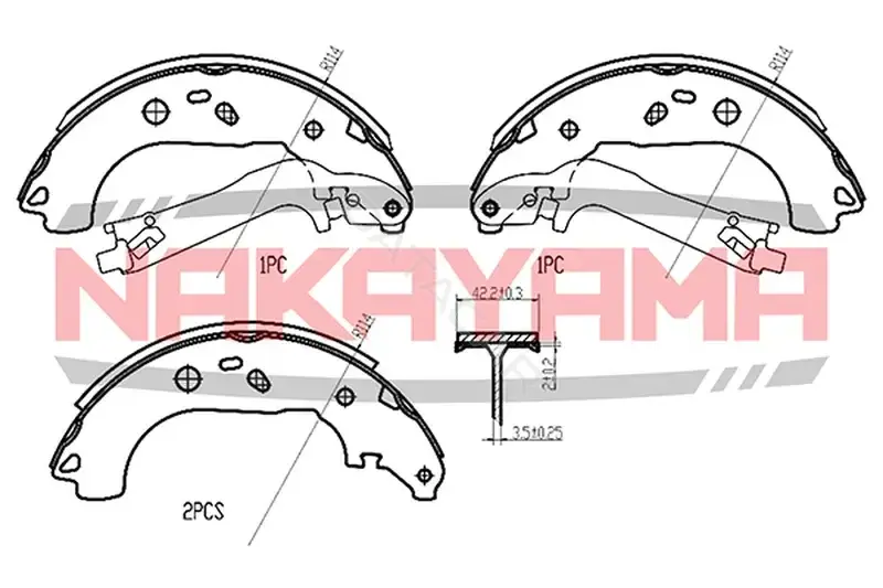 Барабанные колодки NAKAYAMA HS7282NY