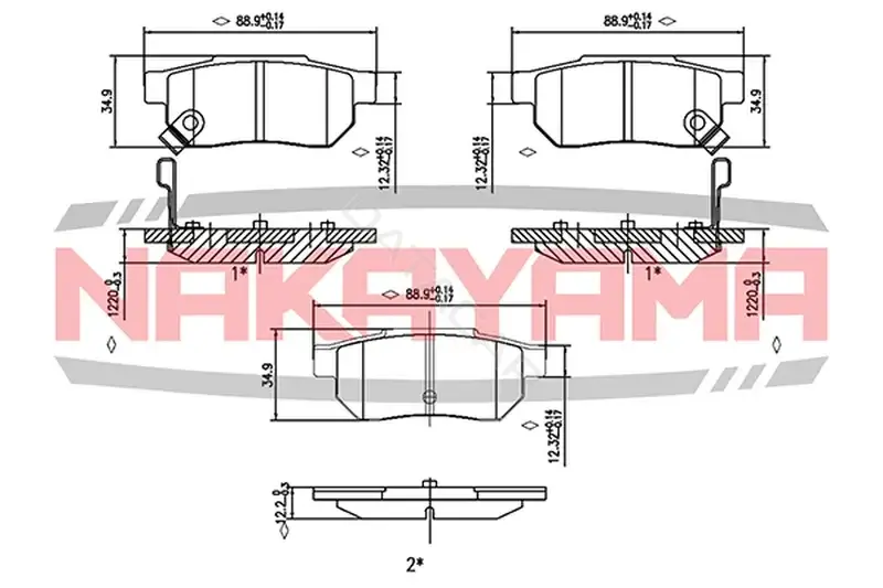 Тормозные колодки NAKAYAMA P0526NY