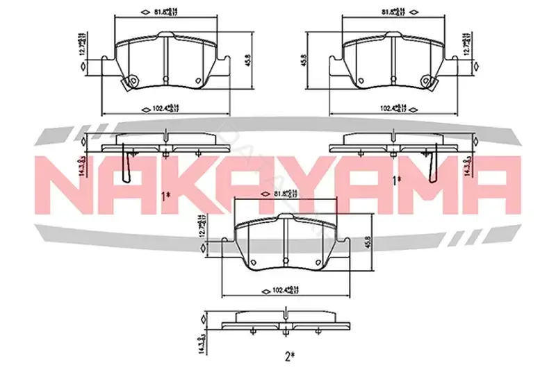 Тормозные колодки NAKAYAMA P2038NY
