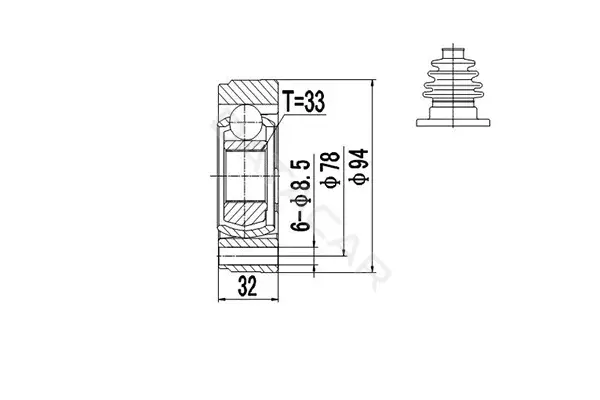 Шрус DYNAMATRIX DCV603004
