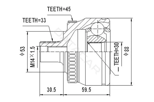 Шрус DYNAMATRIX DCV803018