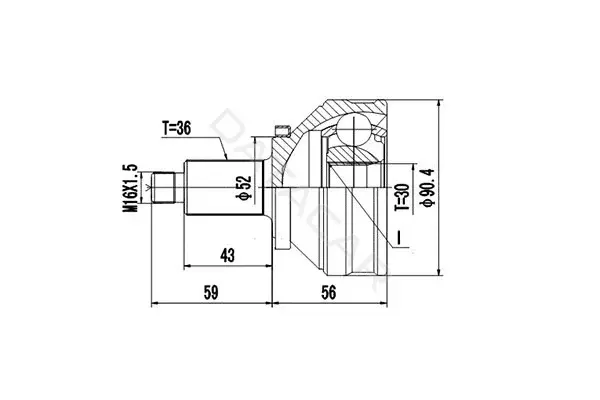 Шрус DYNAMATRIX DCV803024