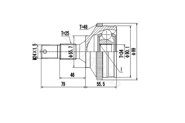 Шрус DYNAMATRIX DCV810086