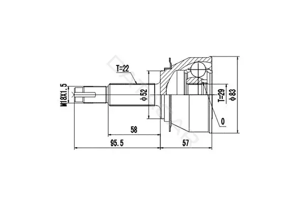 Шрус DYNAMATRIX DCV812004