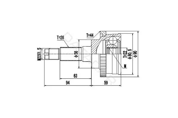 Шрус DYNAMATRIX DCV834006