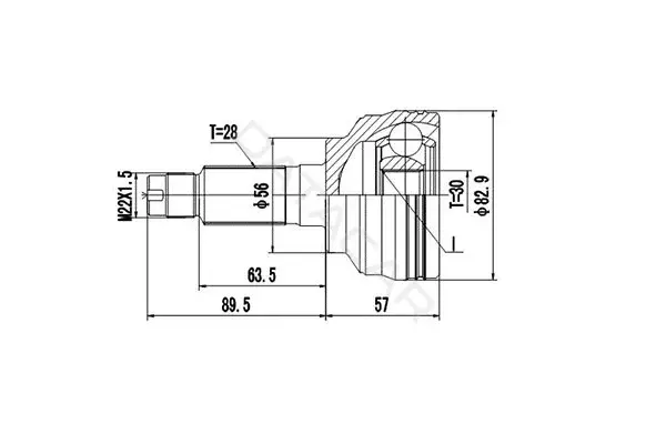 Шрус DYNAMATRIX DCV834010
