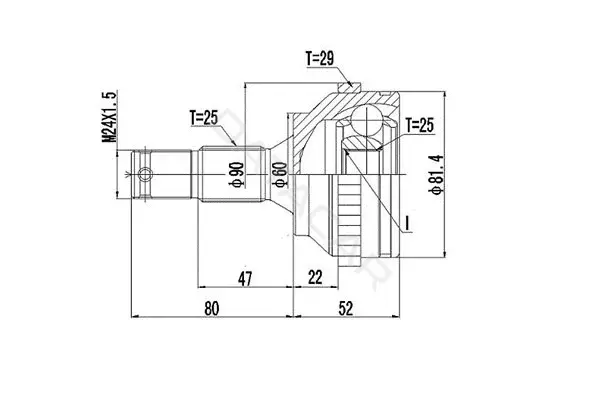 Шрус DYNAMATRIX DCV845036