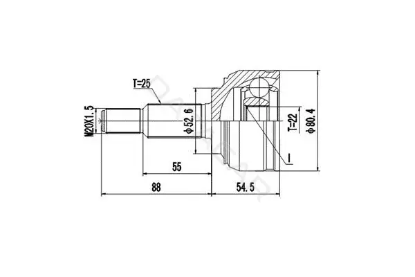 Шрус DYNAMATRIX DCV850116