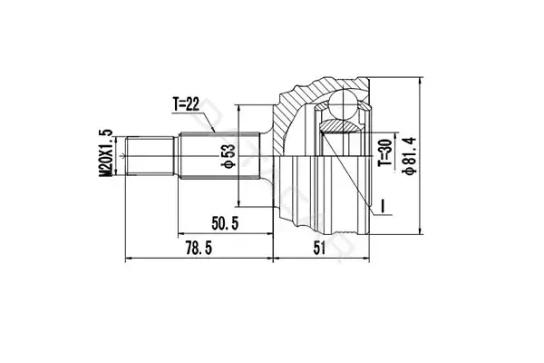 Шрус DYNAMATRIX DCV853008