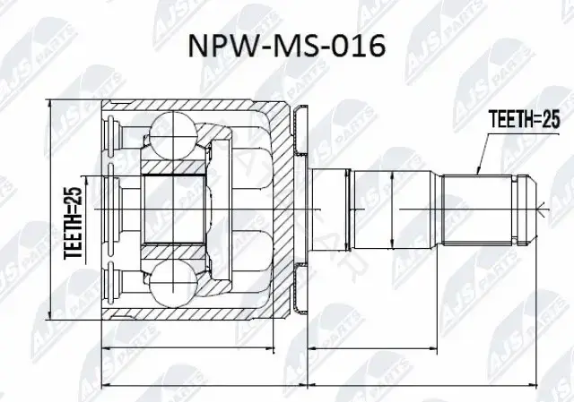 Шрус NTY NPW-MS-016
