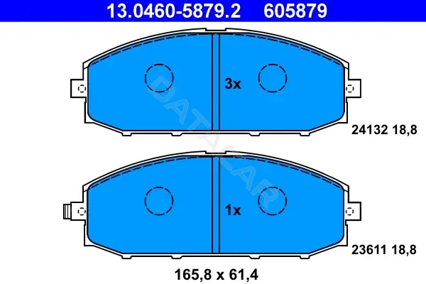 Тормозные колодки ATE 13.0460-5879.2