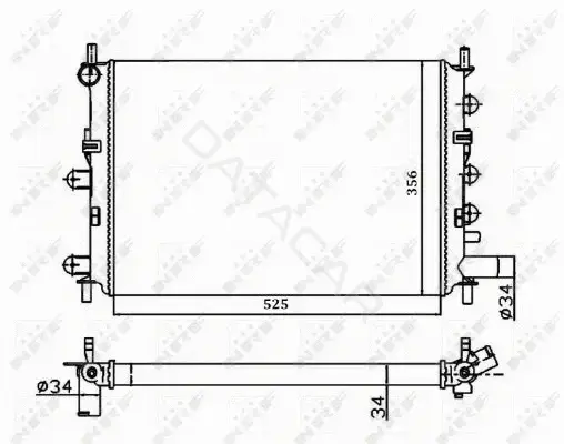Радиатор охлаждения NRF 514436A