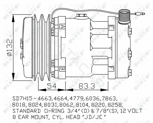 Компрессор кондиционера NRF 32238