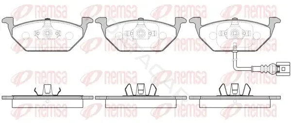 Тормозные колодки REMSA 0633.41