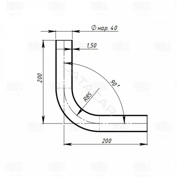 Глушитель выхлопных газов TRIALLI EMP40A90