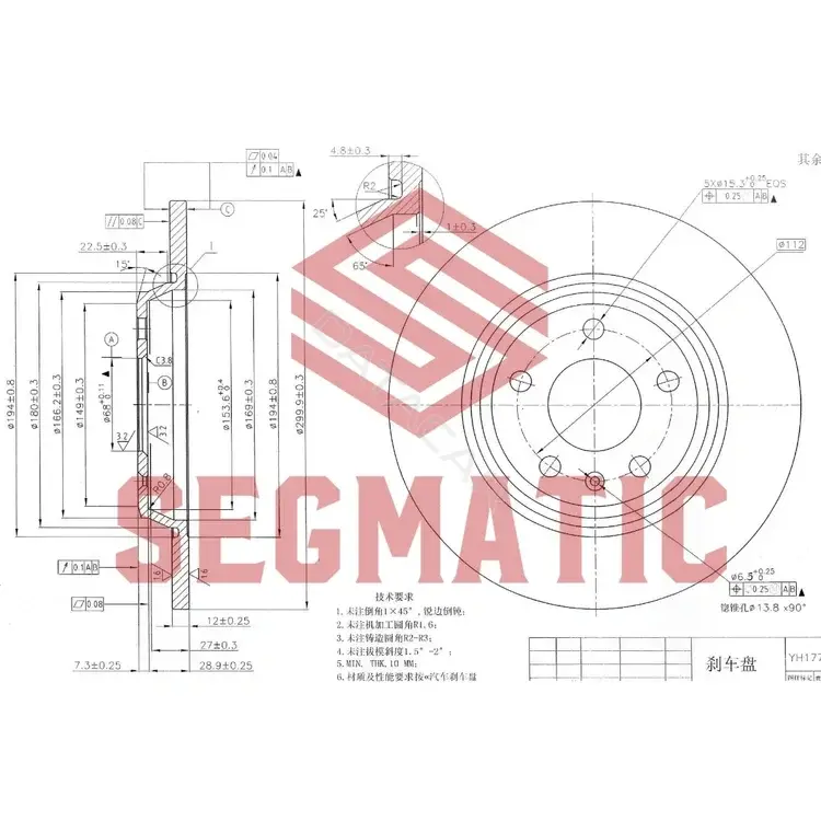 Тормозные диски SEGMATIC SBD30093162