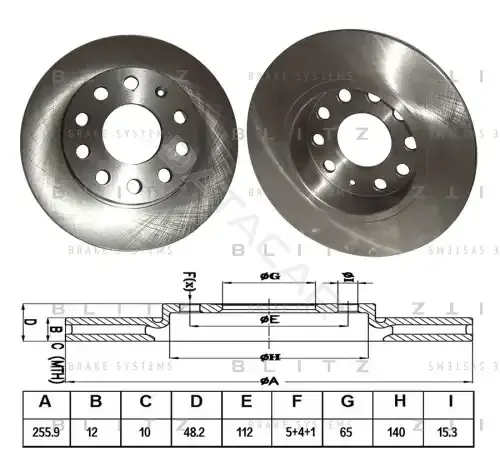 Тормозные диски BLITZ BS0198