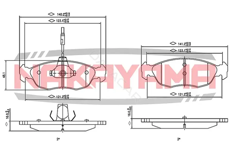 Тормозные колодки NAKAYAMA HP8174NY