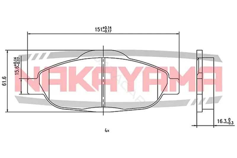 Тормозные колодки NAKAYAMA HP8357NY