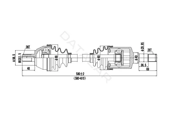 Приводной вал / Полуось DYNAMATRIX DDS218328