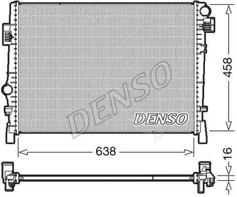 Радиатор охлаждения DENSO DRM09054
