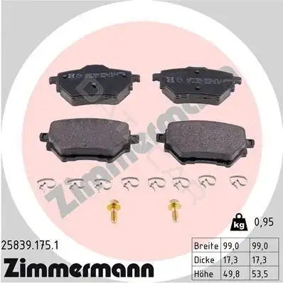 Тормозные колодки ZIMMERMANN 25839.175.1