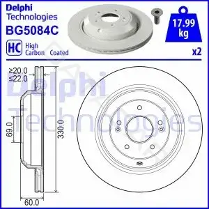Тормозные диски DELPHI BG5084C