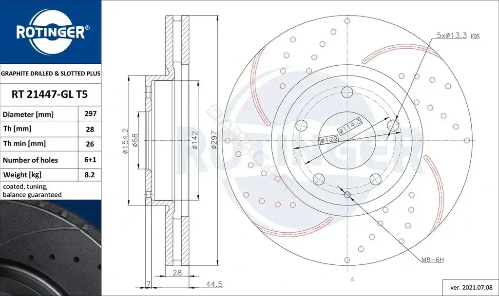 Тормозные диски ROTINGER RT21447-GLT5
