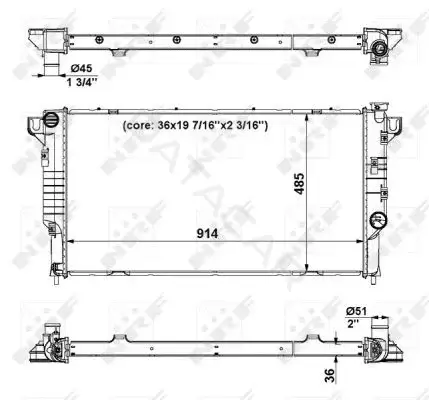 Радиатор охлаждения NRF 56024