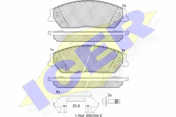 Тормозные колодки ICER 182077
