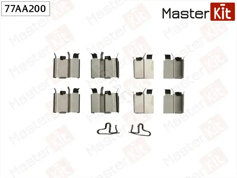Ремкомплект тормозных колодок MASTERKIT 77AA200