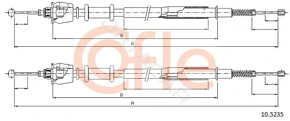 Трос ручника COFLE/TELCO 10.5235