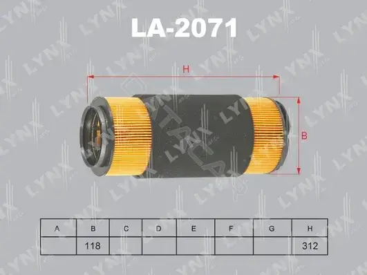 Воздушный фильтр LYNXAUTO LA-2071