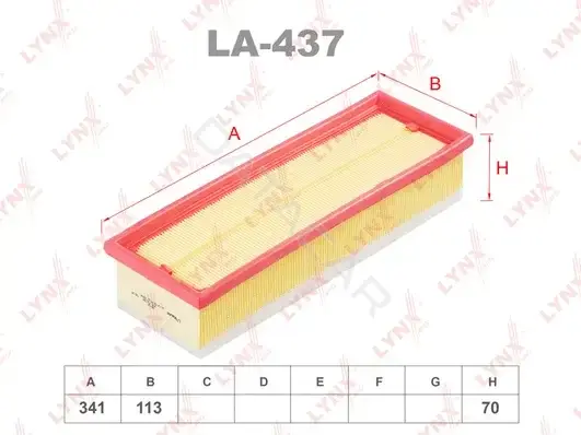 Воздушный фильтр LYNXAUTO LA-437
