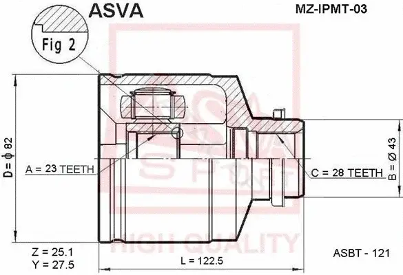 Шрус ASVA MZ-IPMT-03