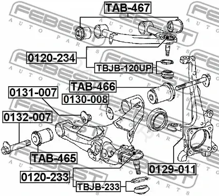 Шайба развальная FEBEST 0131-007