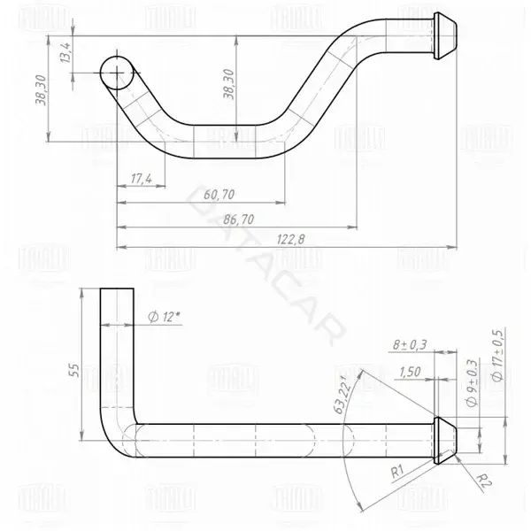 Хомут глушителя TRIALLI EMB0102