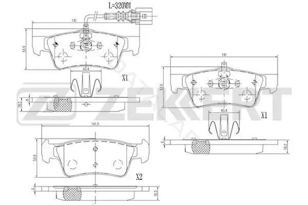 Тормозные колодки ZEKKERT BS-2450
