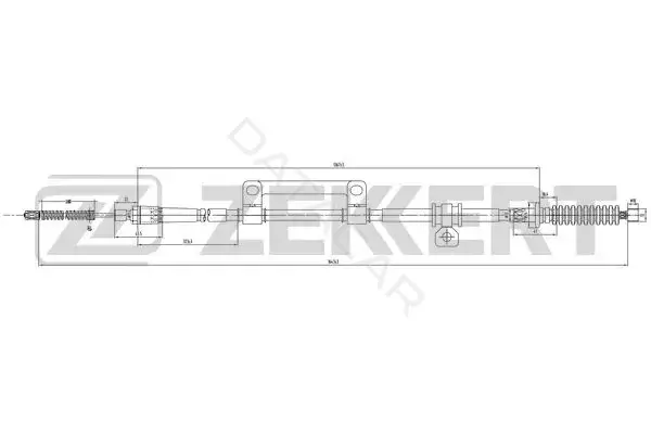 Трос ручника ZEKKERT BZ-1004