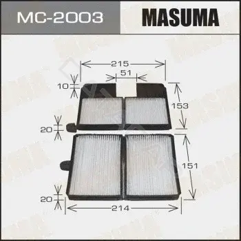 Фильтр салонный MASUMA MC-2003