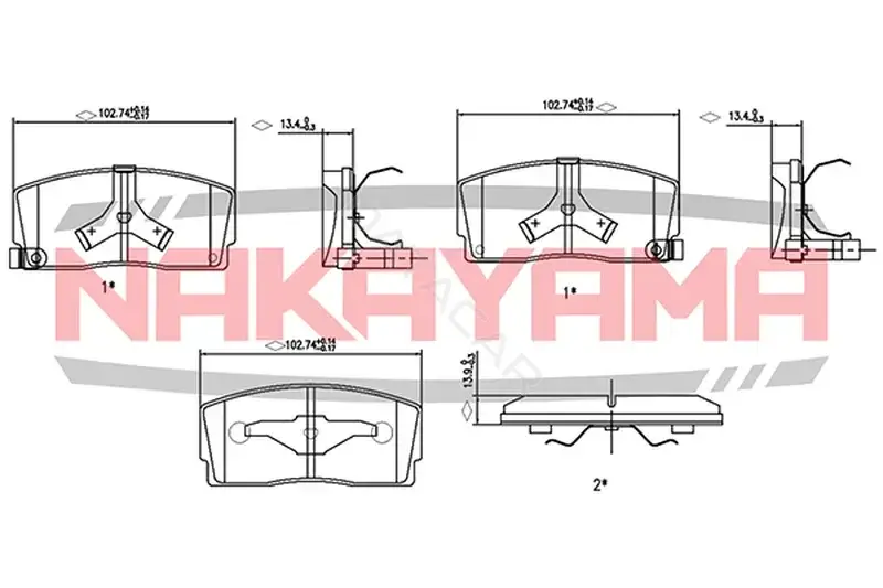 Тормозные колодки NAKAYAMA HP8257NY