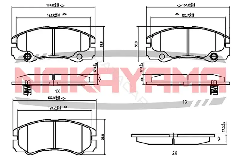 Тормозные колодки NAKAYAMA HP8260NY
