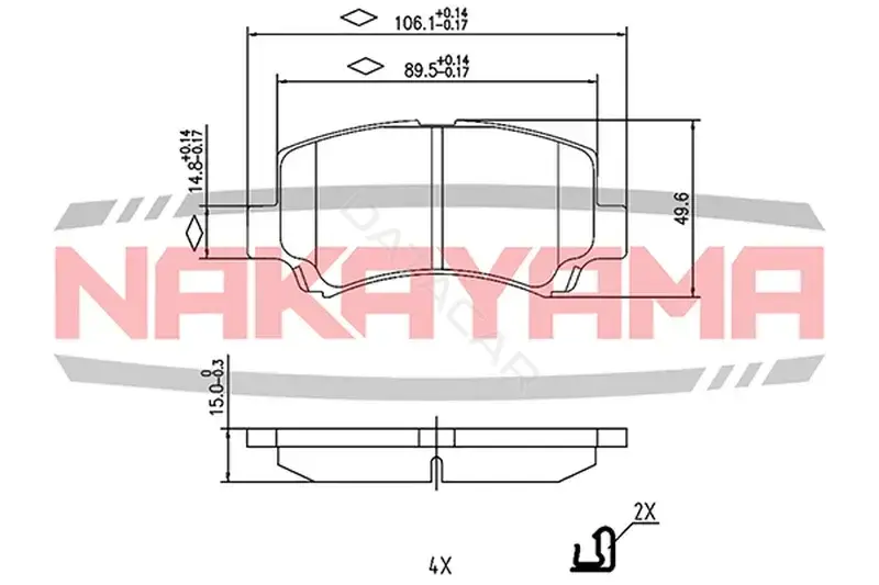 Тормозные колодки NAKAYAMA HP8281NY