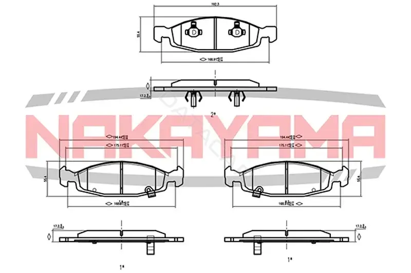 Тормозные колодки NAKAYAMA HP8288NY